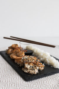 Japonská rýže s krevetami
